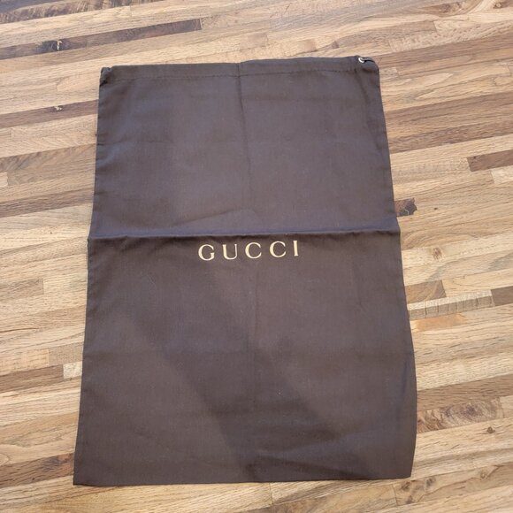 Gucci Brown Drawstring Travel Protection Dust Bag 11.5 x 17" - Picture 9 of 9